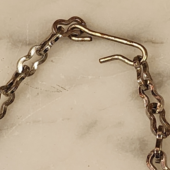 15" Vintage Rhinestone Choker Necklace & Bracelet Demi Parure Blue Opalescent - Picture 12 of 16